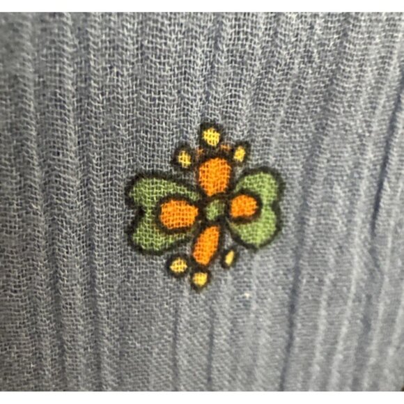 Paris Atelier &Other Stories Dress 100% cotton Blue Sleeveless BOHO size 4 fairy - Picture 11 of 15